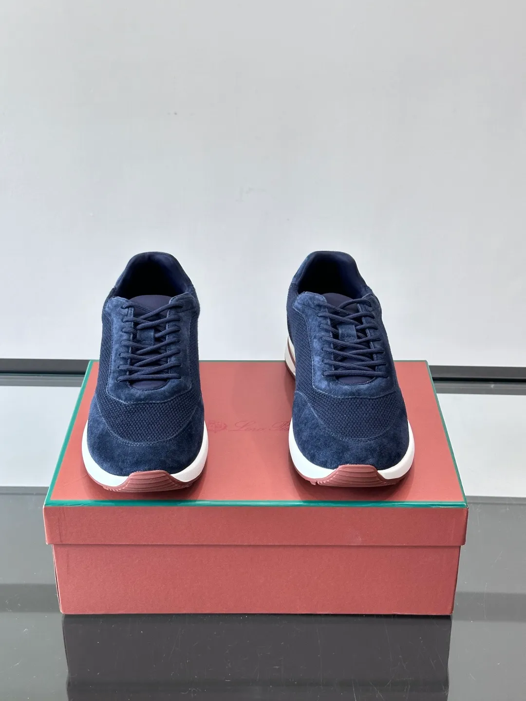 Men's men's shoes 💰p580 "Loro men's shoes 💰pian＊" Week End Walk series sports shoes, using exclusive raw materials, mesh upper + suede stitching, breathable and comfortable, rubber soles with strong grip, suitable for commuting and casual outings. Low-key high-end gray tone, versatile suit or casual wear, size: 39-44 (customized at 38.45.46)